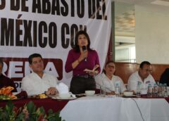 Se Reúne Mariela Gutiérrez con Comerciantes en la Central de Abastos en Ecatepec
